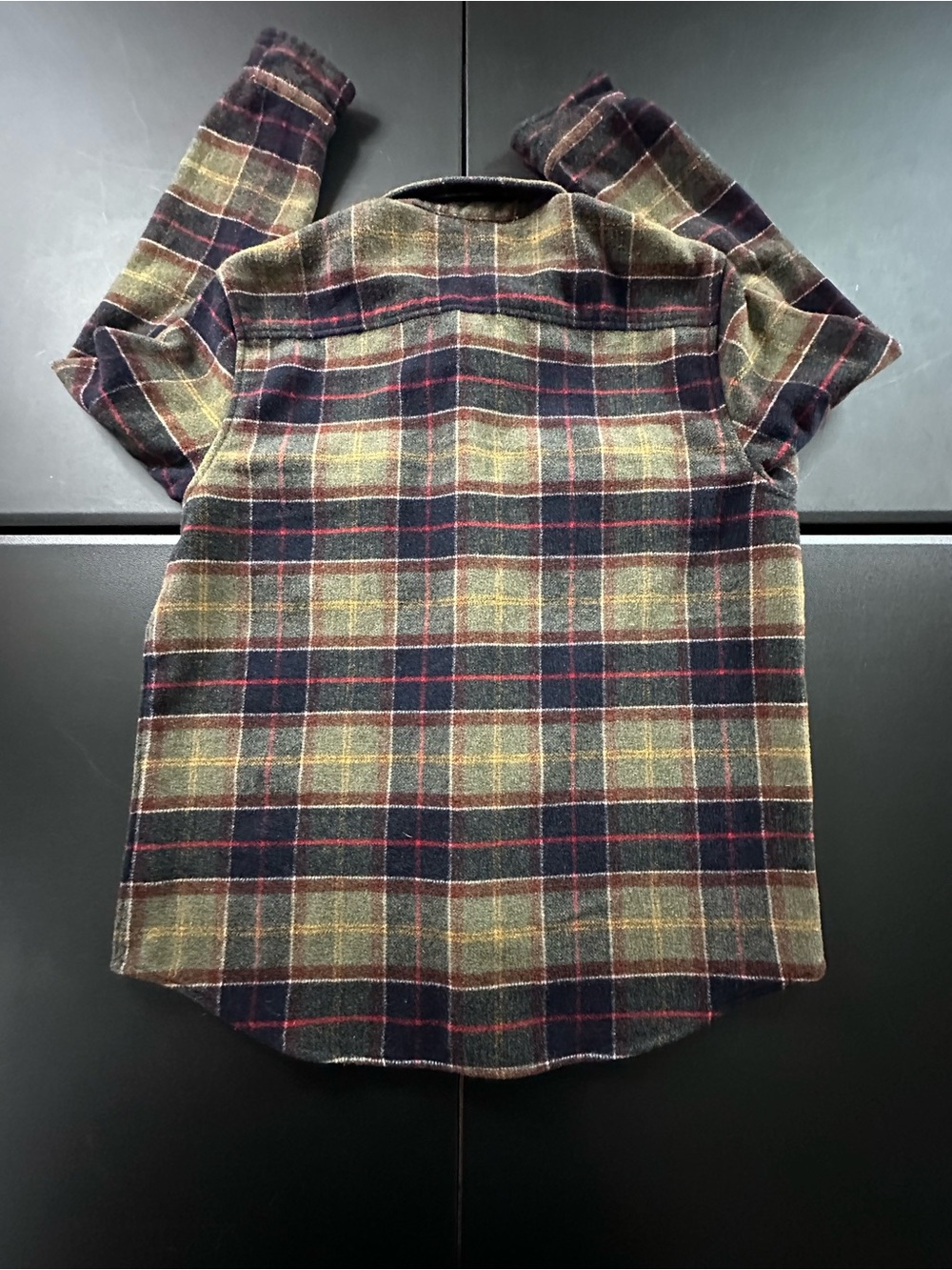Lucky Brand Olive & Black Plaid Wool-Blend Shirt Jacket - Picture 6 of 6